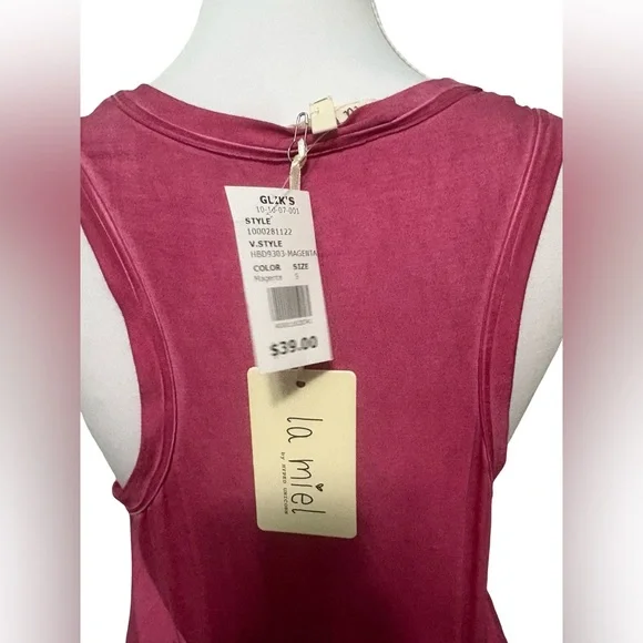 NWT LA MIEL Pink Midi Dress - Picture 5 of 6